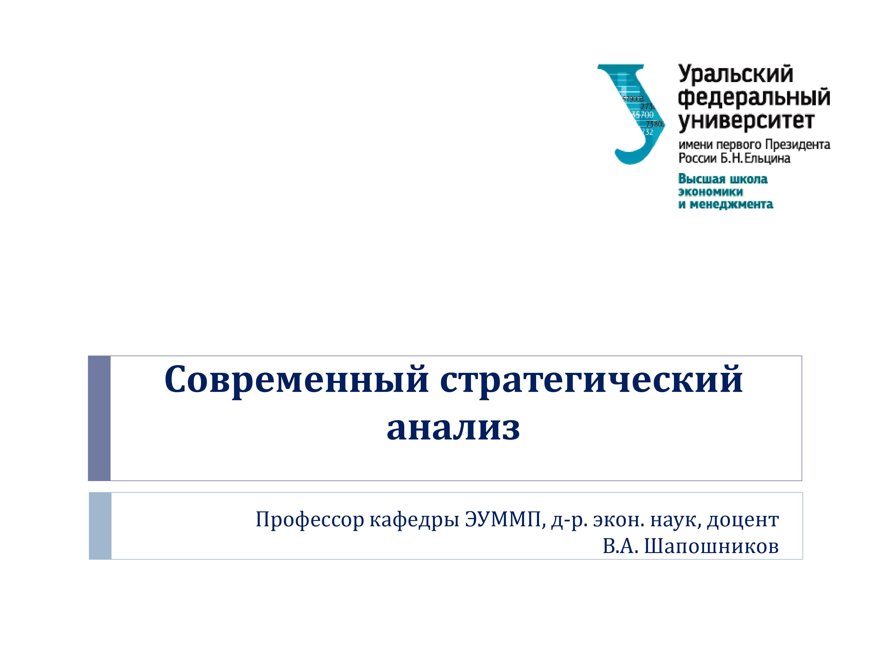 Стратегический анализ